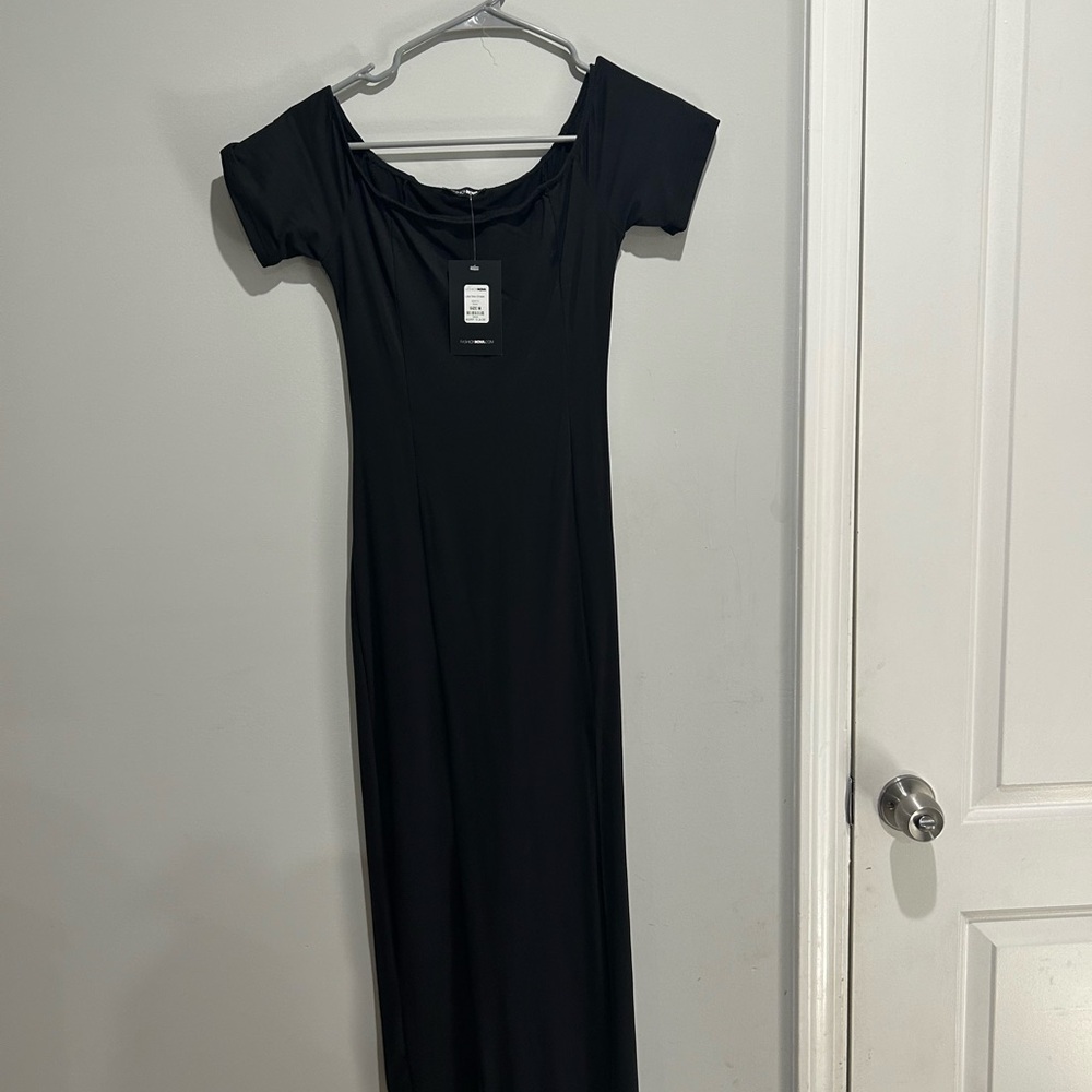 Elegant Black Off-Shoulder Dress